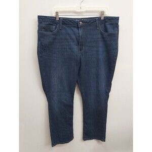 Lee Regular Fit Plus Size 20m Straight Leg Mid Rise Dark Wash Denim Jeans